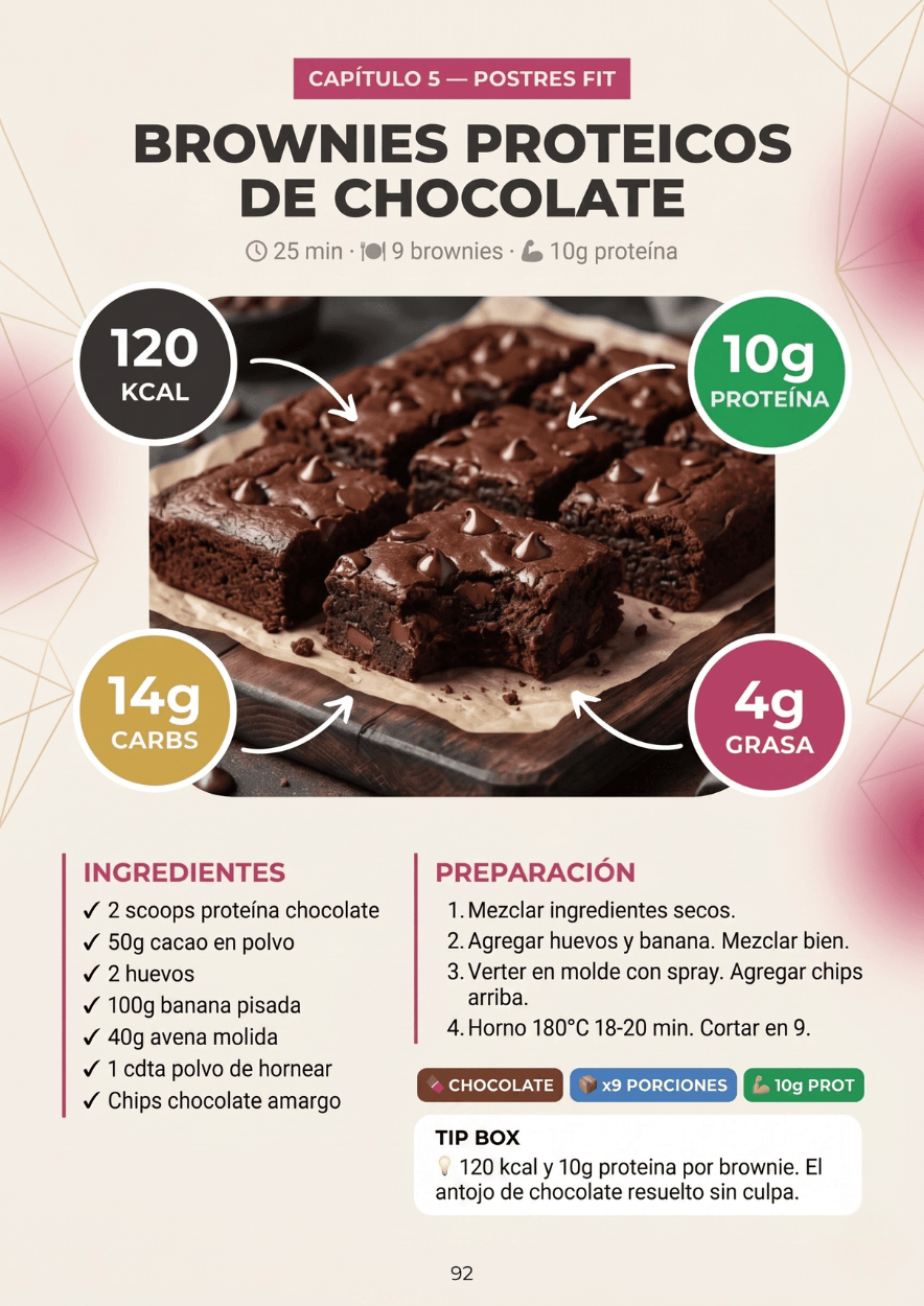 Brownies Proteicos de Chocolate
