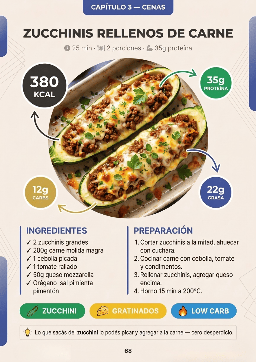 Zucchinis Rellenos de Carne