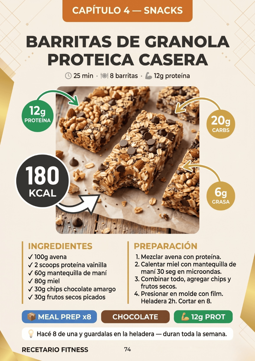 Barritas de Granola Proteica